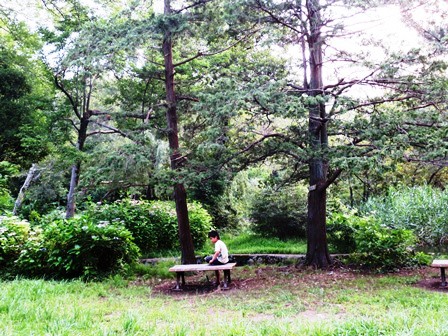 彼は妖精と話している028